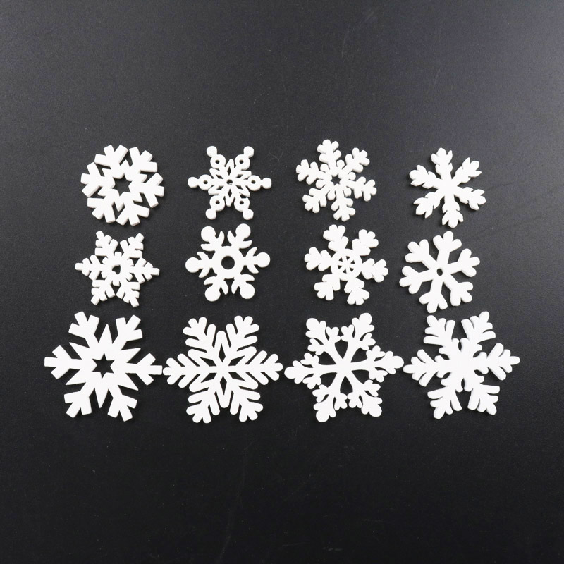 20Pcs Wooden Christmas Snowfla - Christmas Craft Embellishment reseña y precio