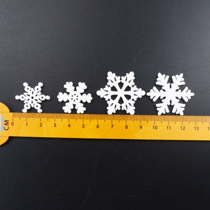20Pcs Wooden Christmas Snowfla - Christmas Craft Embellishment reseña y precio