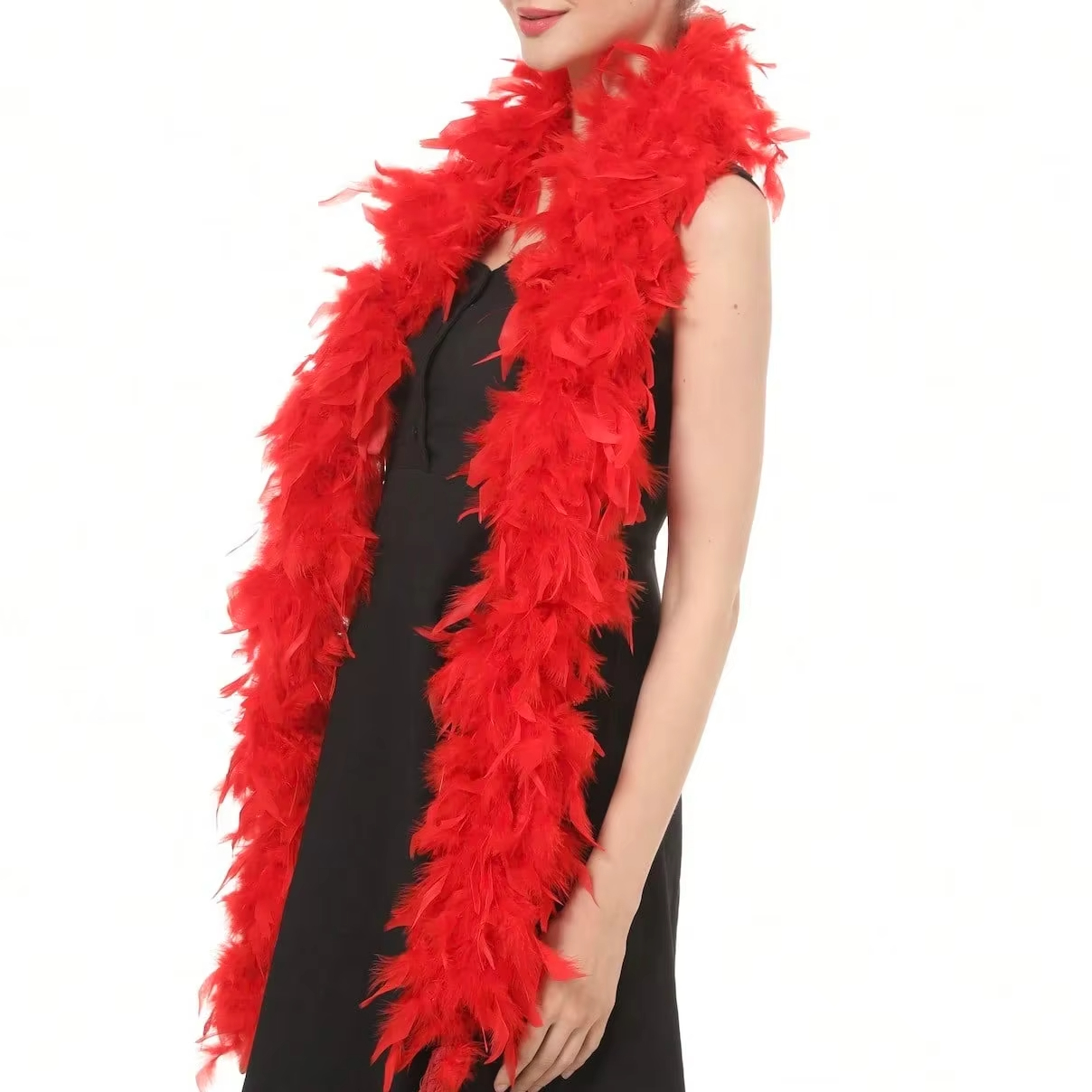 Red Marabou Feather Boa Trim F - Feather Trim Marabou reseña y precio