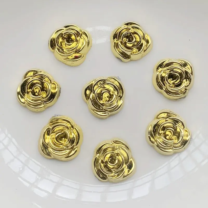 40pcs 14mm Gold Rose Flowers R - Embellishment Glue Craft reseña y precio