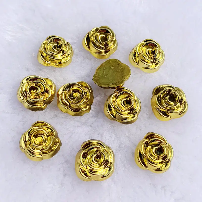 40pcs 14mm Gold Rose Flowers R - Embellishment Glue Craft reseña y precio