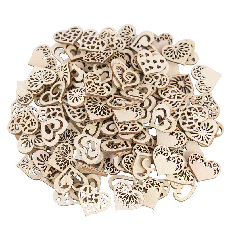50/100pcs Hollowed Heart Patte - Craft Embellishments reseña y precio