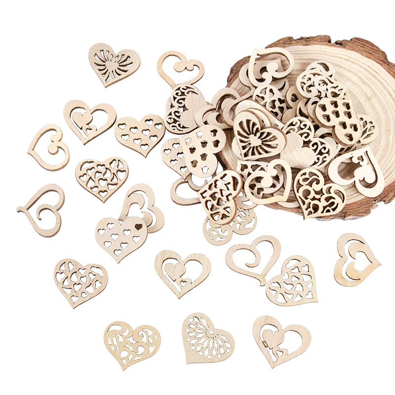 50/100pcs Hollowed Heart Patte - Craft Embellishments reseña y precio