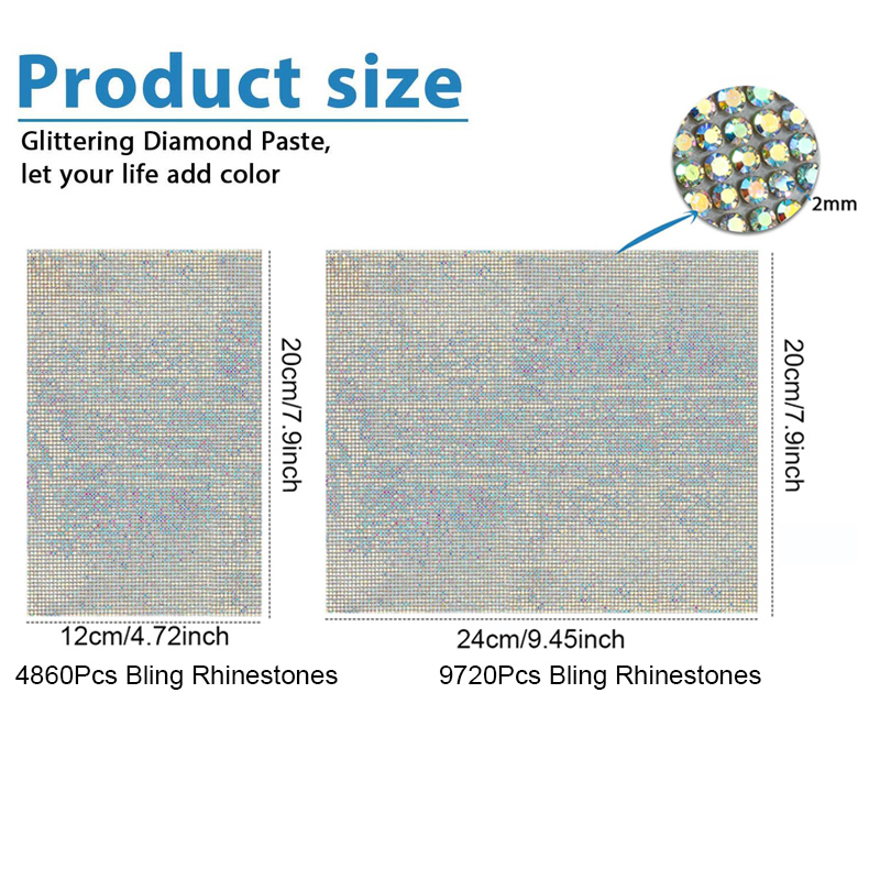 9720/4860Pcs Bling Rhinestone  - Hotfix Rhinestone Sheet reseña y precio