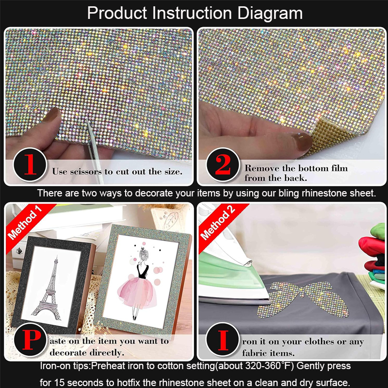 9720/4860Pcs Bling Rhinestone  - Hotfix Rhinestone Sheet reseña y precio