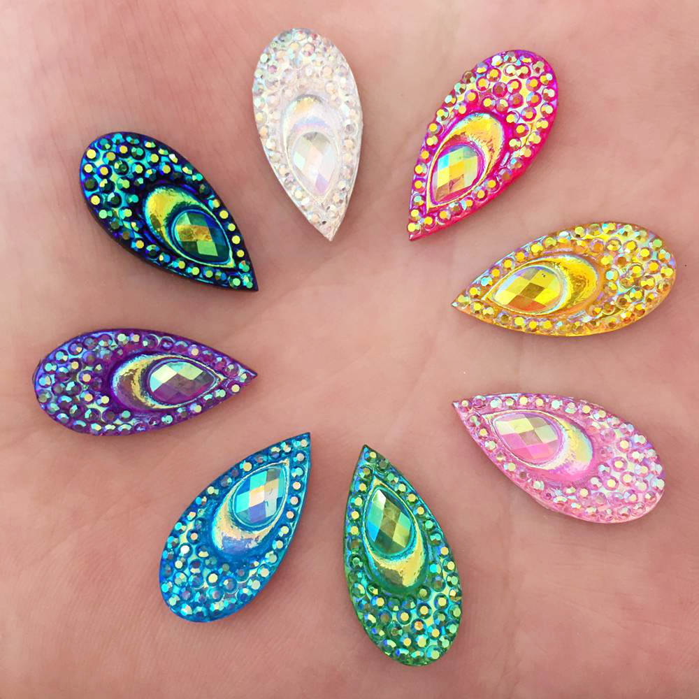 40PCS Resin 10*20mm Teardrop P - Embellishment Glue Craft reseña y precio