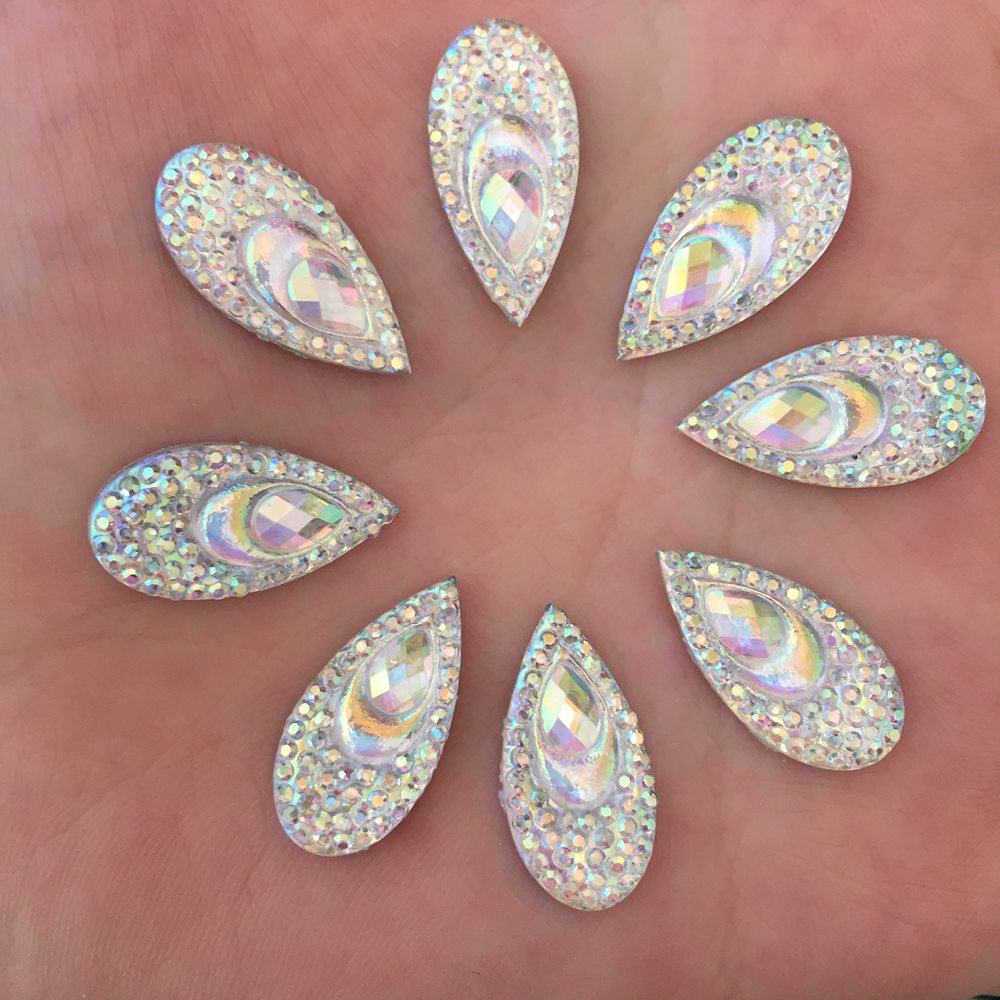 40PCS Resin 10*20mm Teardrop P - Embellishment Glue Craft reseña y precio