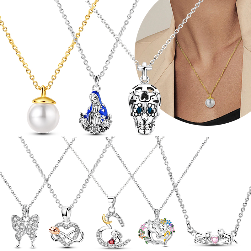 Original 925 Sterling Silver N - Pearl Trim Chain reseña y precio