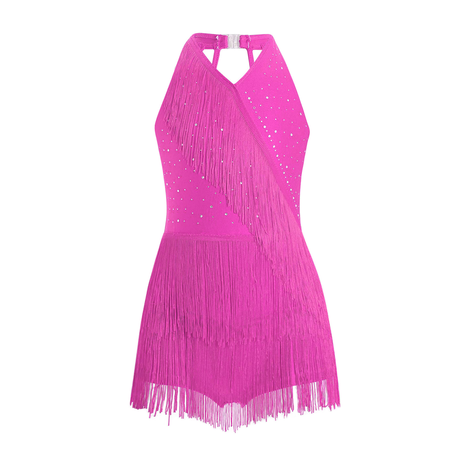Kid Girls Latin Dance Tango Ch - Rhinestone Banding Trim reseña y precio