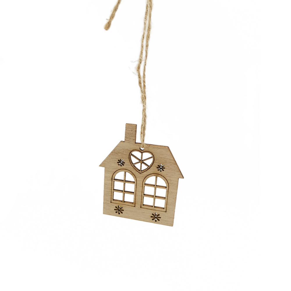 10pcs Wooden Hollow House Cuto - Christmas Craft Embellishment reseña y precio