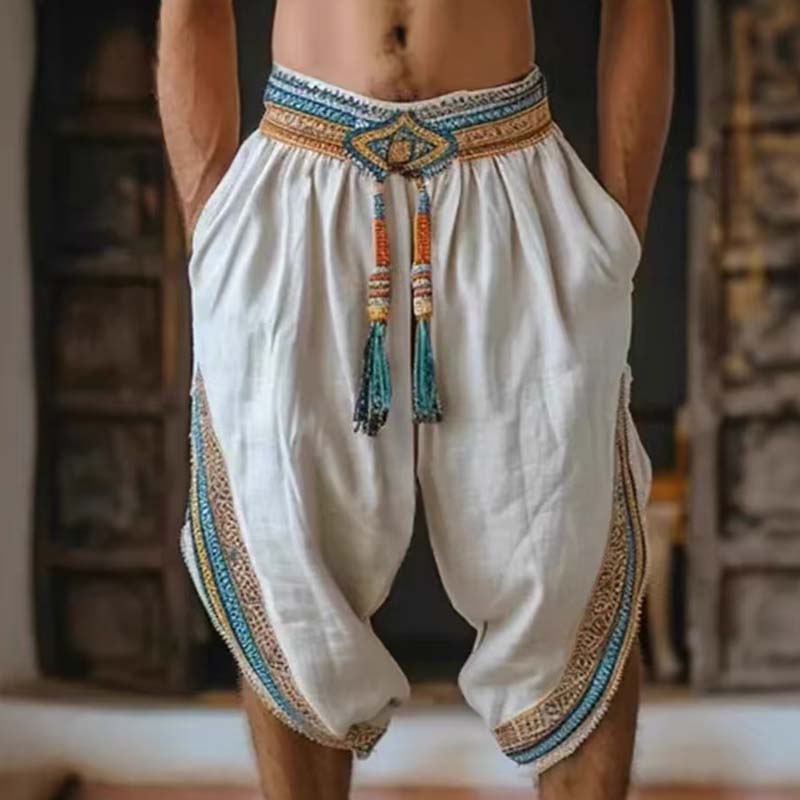 Men's Tassel Elastic Waist Cas - Tassel Fringe Trim reseña y precio
