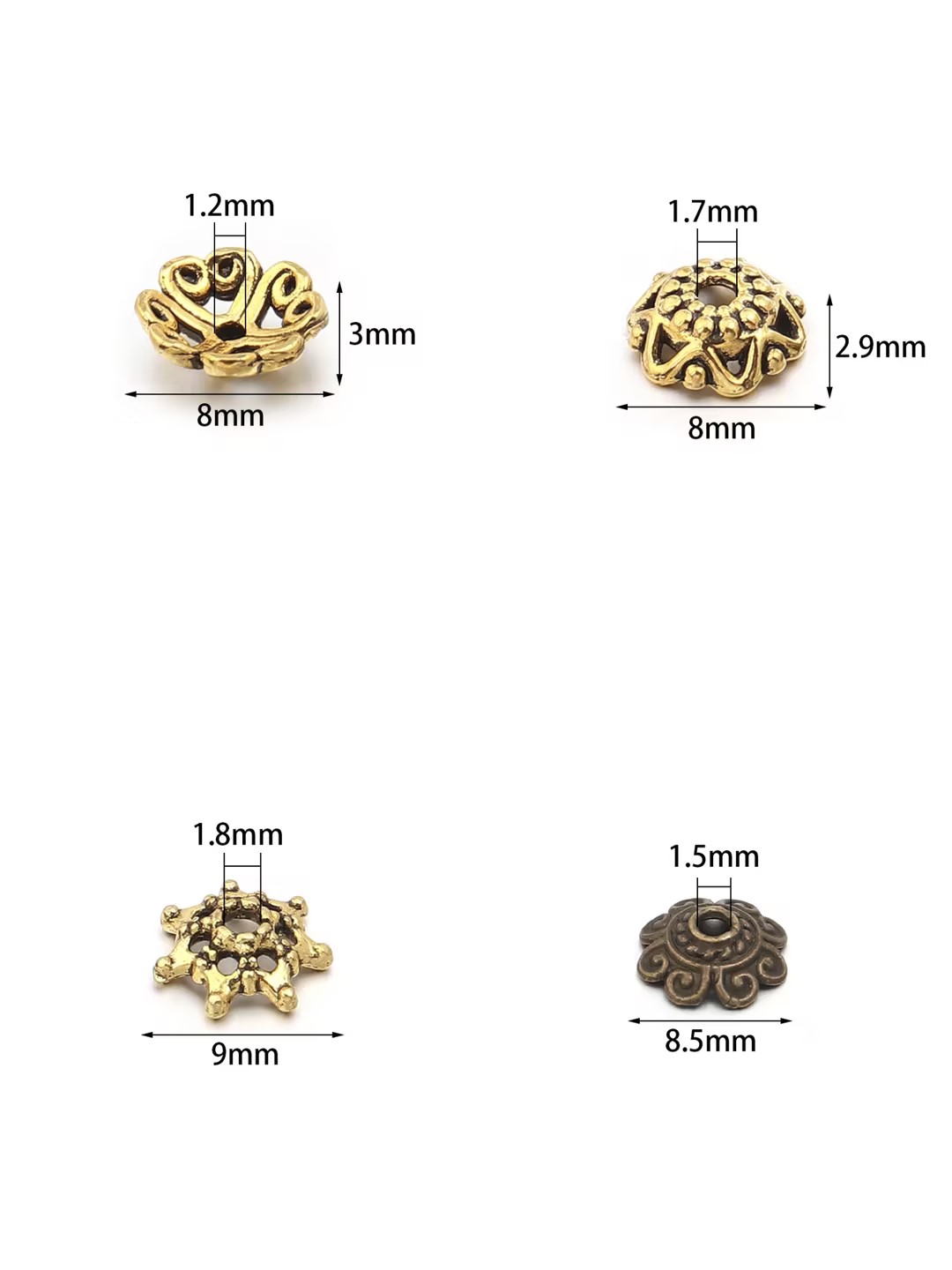100pcs/lot Antique Silver Colo - Embroidery Craft reseña y precio