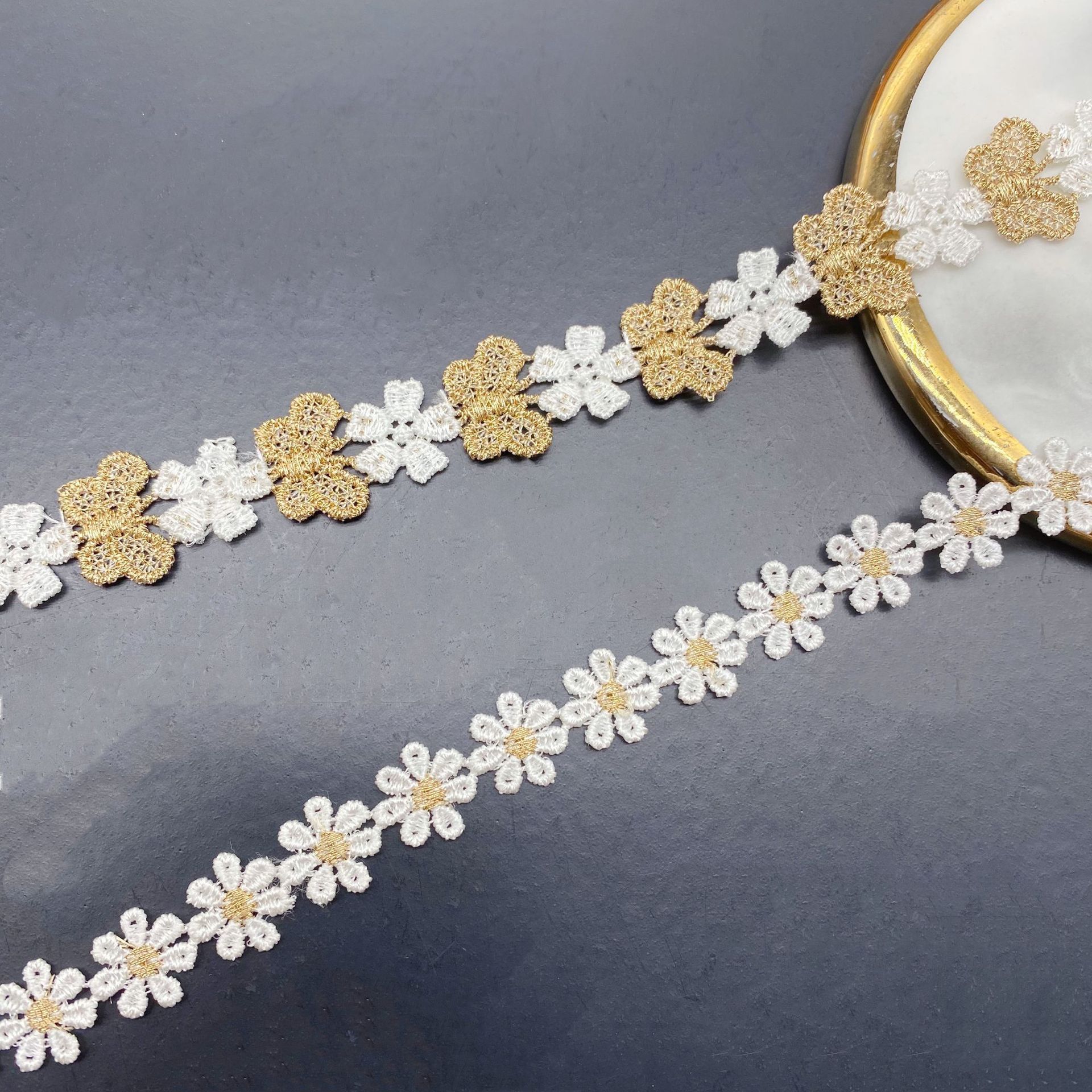 Hollow Embroidery Two-color Sm - Lace Ribbon Trim reseña y precio