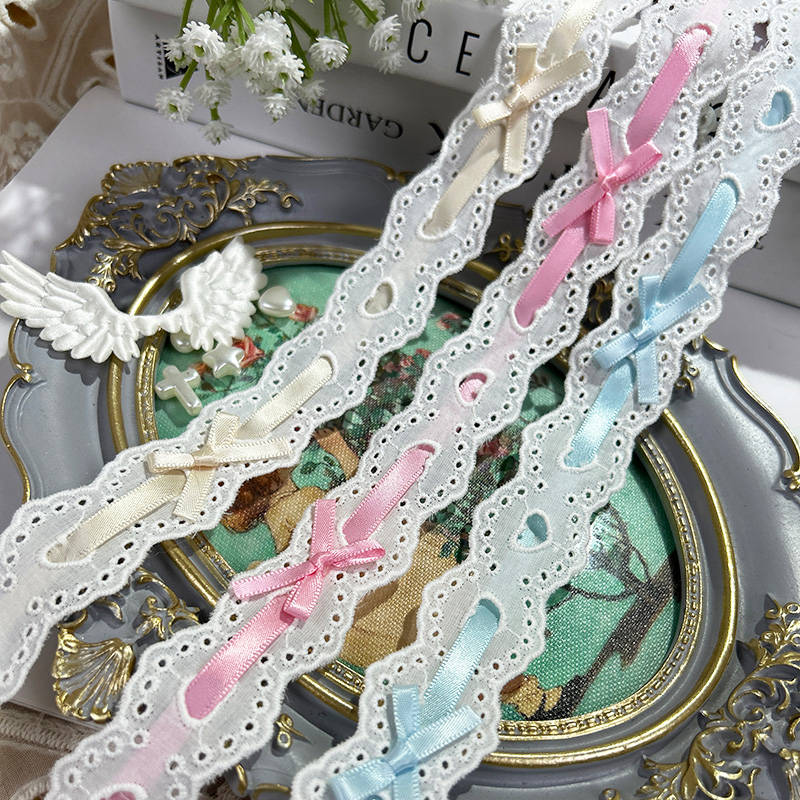 1yard Bow Pleated Lace Lolita  - Lace Ribbon Trim reseña y precio