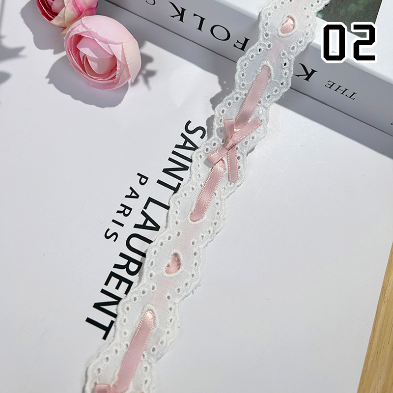 1yard Bow Pleated Lace Lolita  - Lace Ribbon Trim reseña y precio