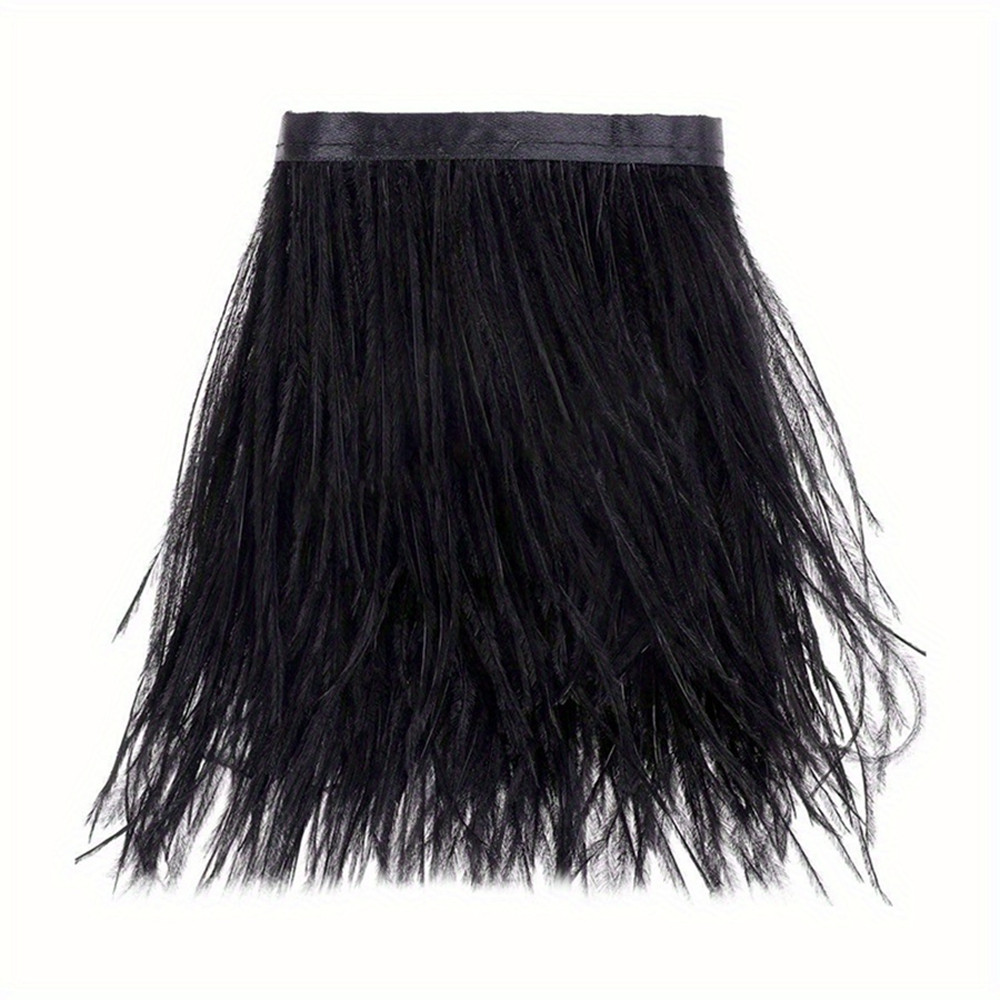 1M 8-10cm Black Ostrich Feathe - Feather Trim Marabou reseña y precio