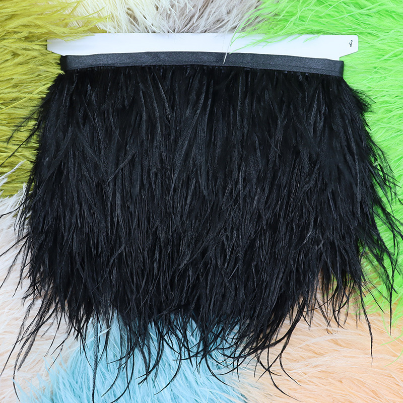 1M 8-10cm Black Ostrich Feathe - Feather Trim Marabou reseña y precio