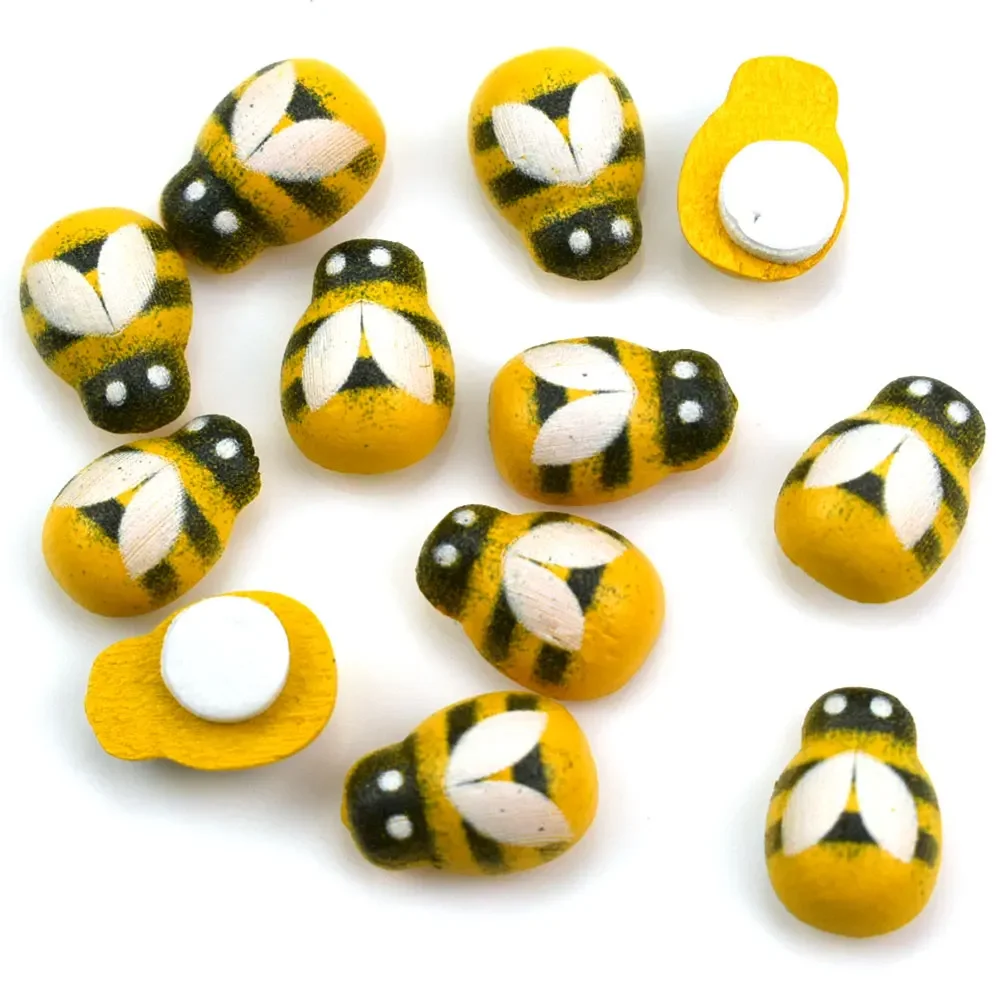 50pcs Yellow Wood Glue Buttons - Embellishment Glue Craft reseña y precio
