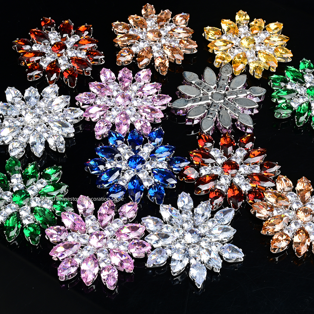 2Pcs Luxury Zircon Crystal Fla - Embellishment Glue Craft reseña y precio