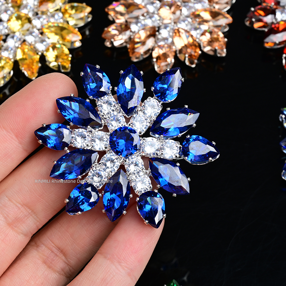 2Pcs Luxury Zircon Crystal Fla - Embellishment Glue Craft reseña y precio