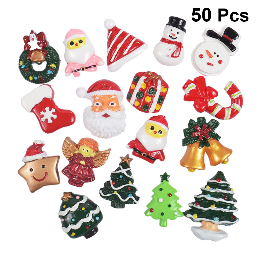 50pcs DIY Resin Accessories Ch - Christmas Craft Embellishment reseña y precio