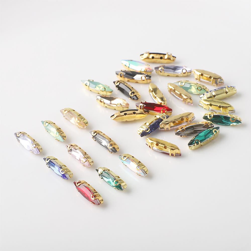 20Pcs 4x15mm Horse eye Crystal - Sew On Rhinestone reseña y precio