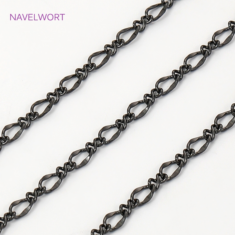 Black Color Oval Thin Chains F - Embroidery Craft reseña y precio