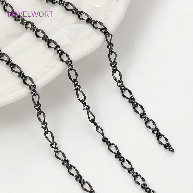 Black Color Oval Thin Chains F - Embroidery Craft reseña y precio