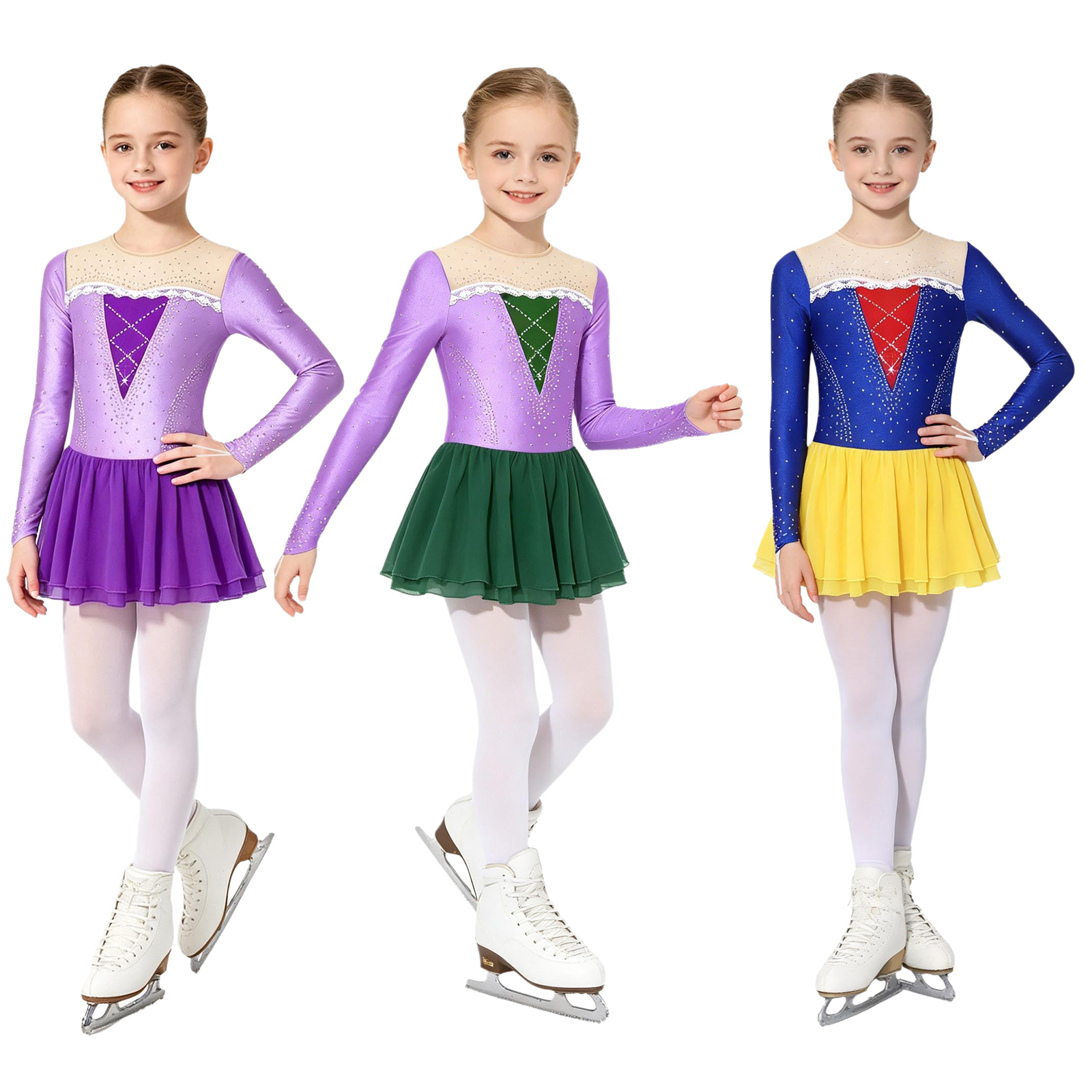 6-16Y Girls Princess Dance Dre - Rhinestone Banding Trim reseña y precio