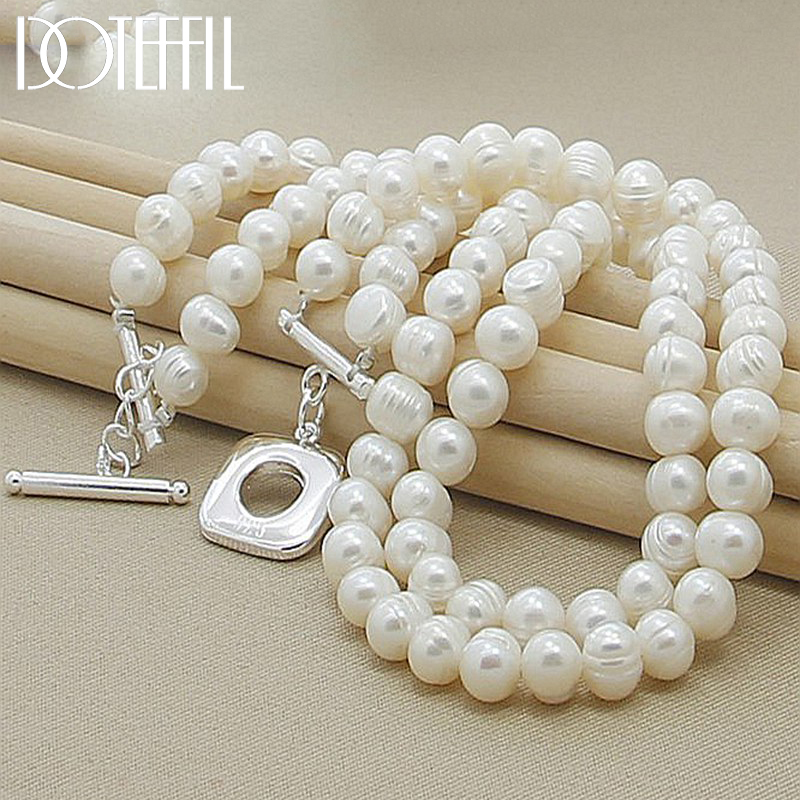 DOTEFFIL 8mm Double White Natu - Pearl Trim Chain reseña y precio