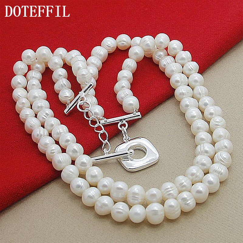 DOTEFFIL 8mm Double White Natu - Pearl Trim Chain reseña y precio