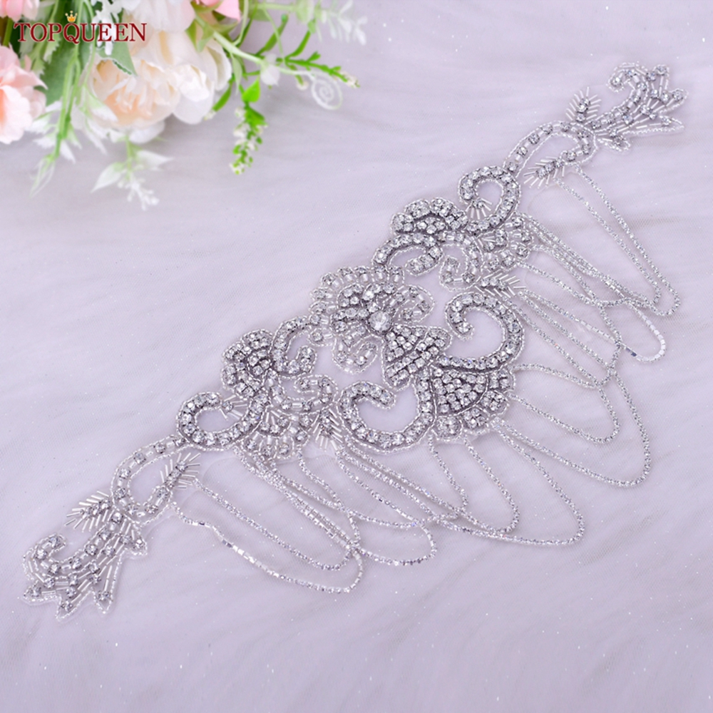 TOPQUEEN SP63 Bridal Tassels R - Sew On Rhinestone reseña y precio
