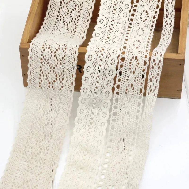 Ivory White Cotton Lace Trim R - Lace Ribbon Trim reseña y precio