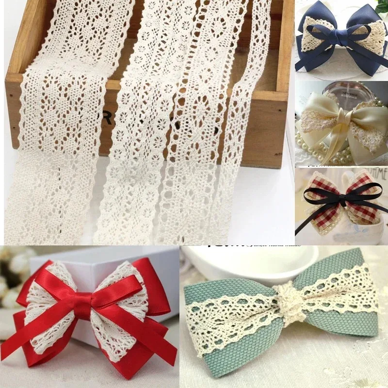 Ivory White Cotton Lace Trim R - Lace Ribbon Trim reseña y precio
