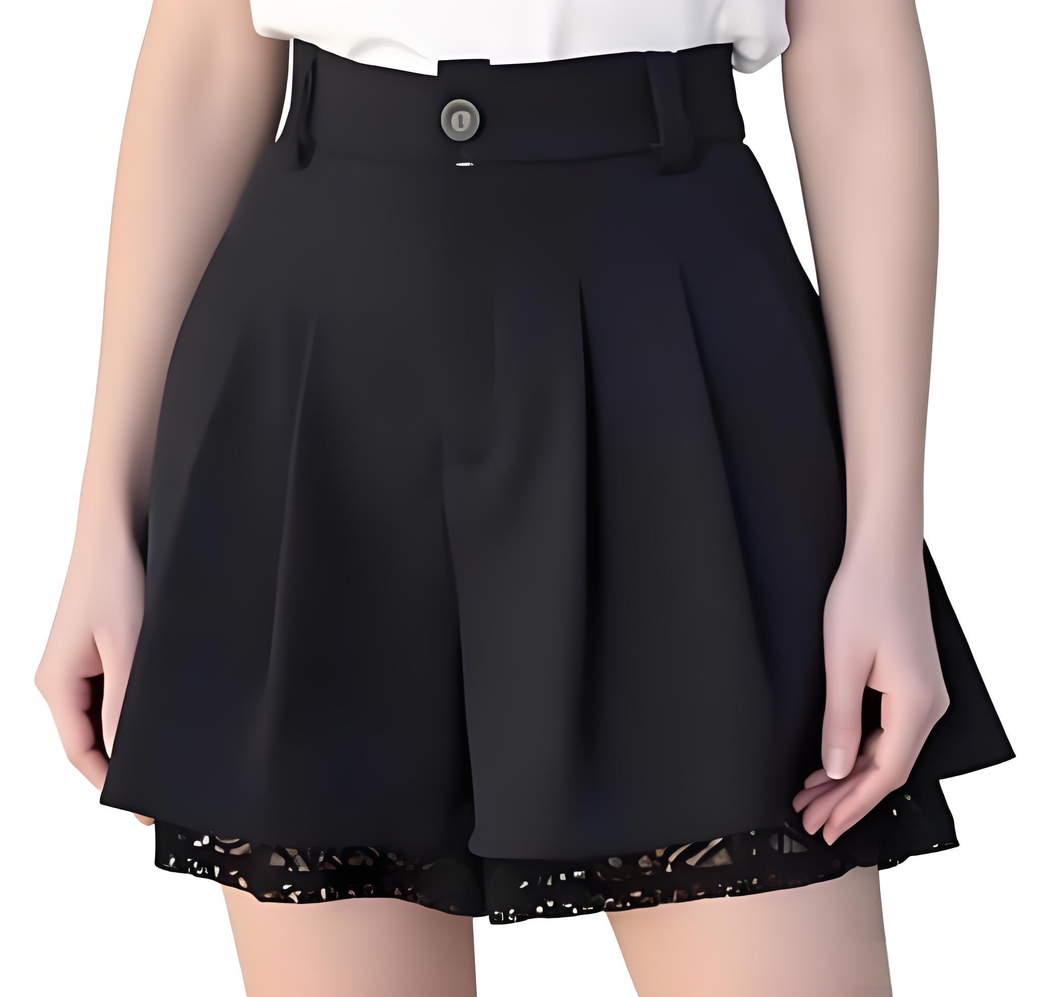 Women Casual High Waist Tailor - Elastic Lace Trim reseña y precio