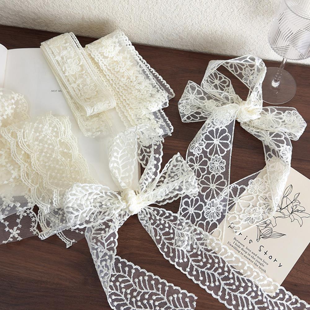 Elegant Lace Scarf Bow Necklac - Lace Ribbon Trim reseña y precio