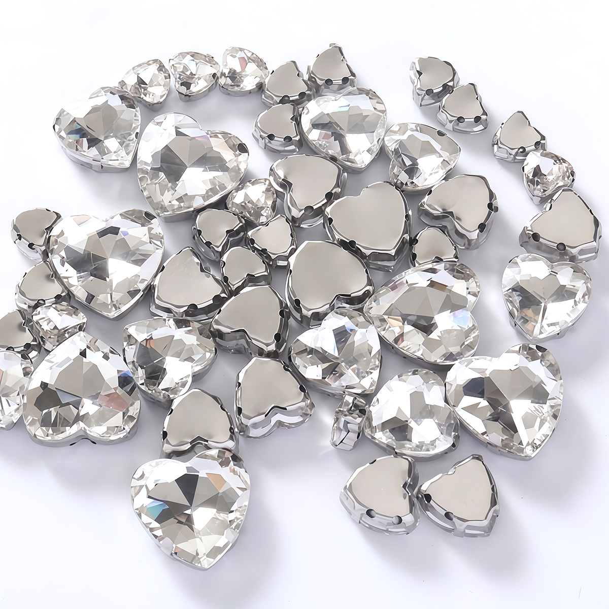 Heart Shape Glass Rhinestones  - Sew On Rhinestone reseña y precio