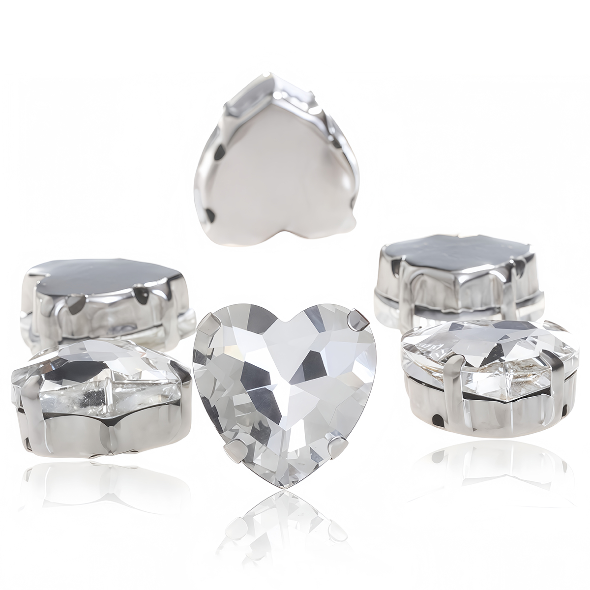 Heart Shape Glass Rhinestones  - Sew On Rhinestone reseña y precio