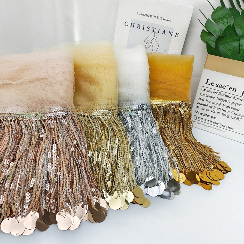 10 Yards Sequins Tassel Lace T - Lace Ribbon Trim reseña y precio