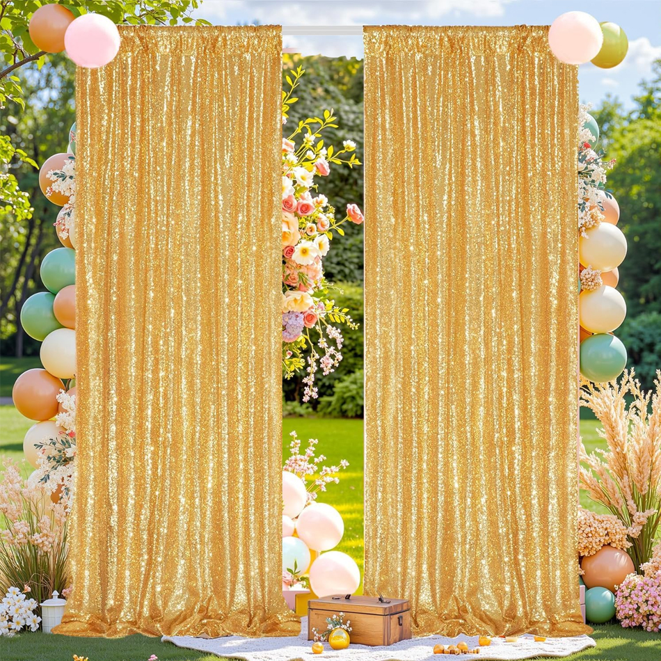 Silver Sequin Backdrop Curtain - Sequin Fabric Panel reseña y precio