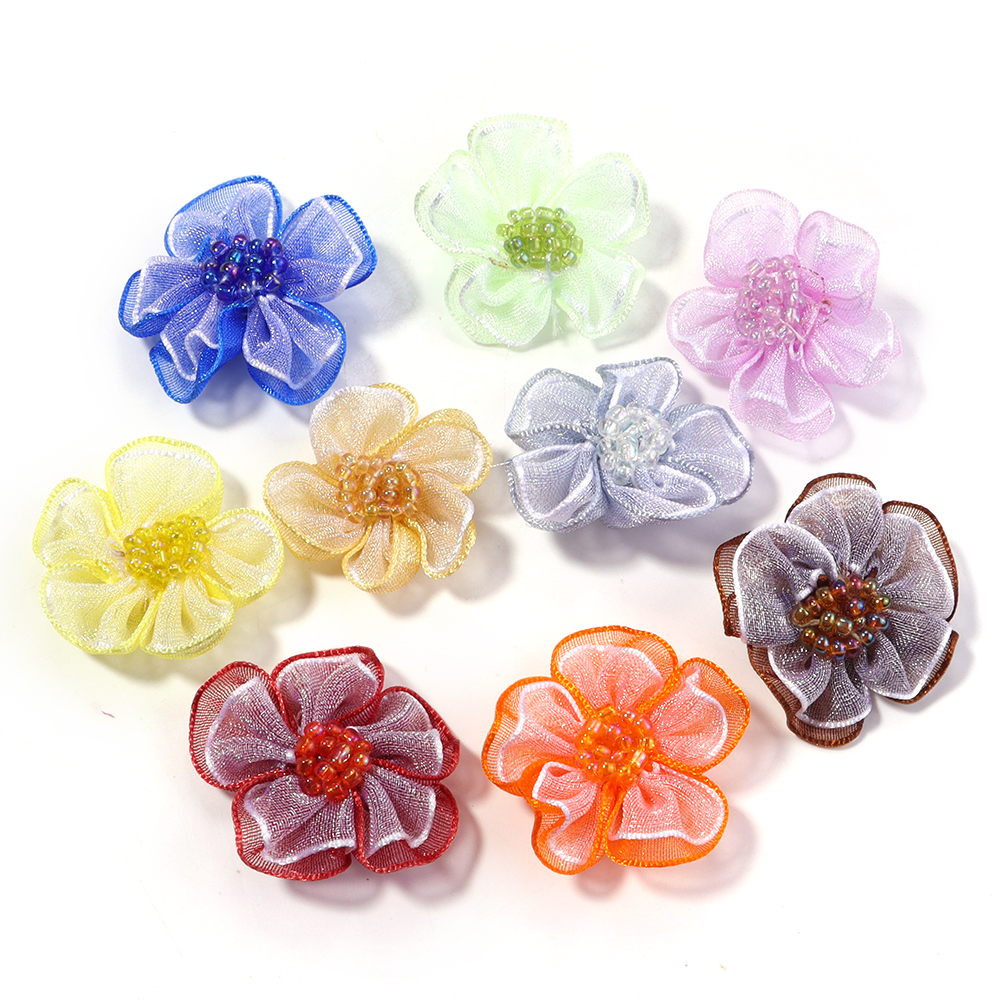 10Pcs/Lot Mesh Flower Applique - Applique Patch Flower reseña y precio
