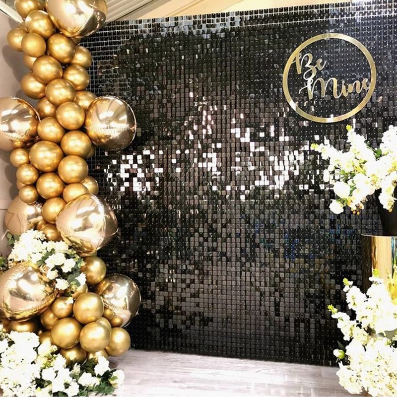 12/16/18/24PCS Shimmer Wall Ba - Sequin Fabric Panel reseña y precio