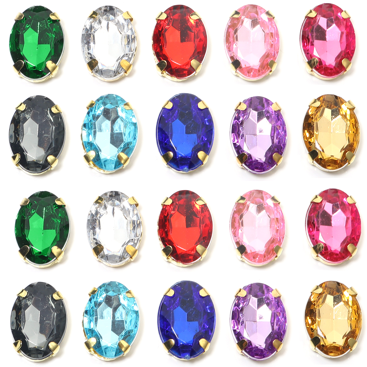 50pcs Gold Color Stainless Ste - Sew On Rhinestone reseña y precio