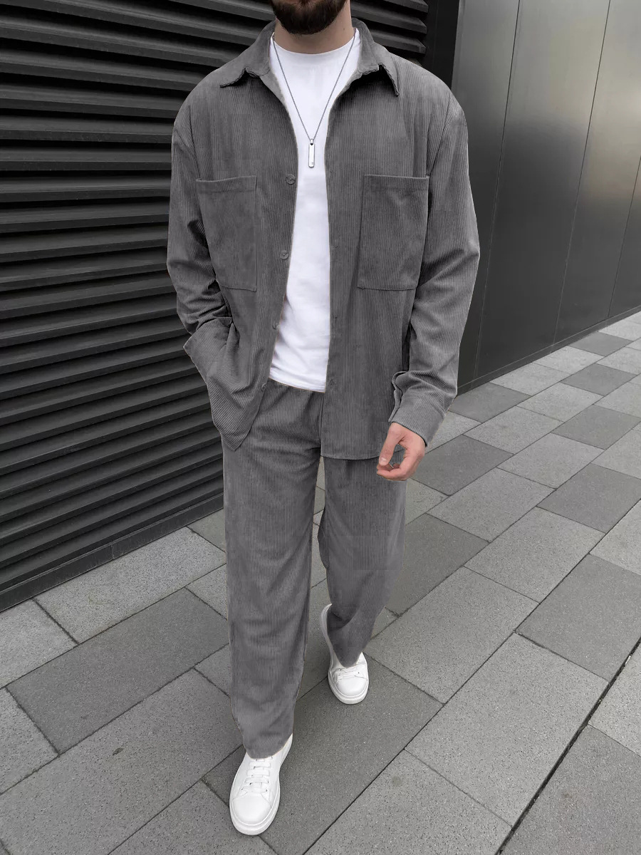 Men's corduroy two-piece outfi - Embellish Knit reseña y precio