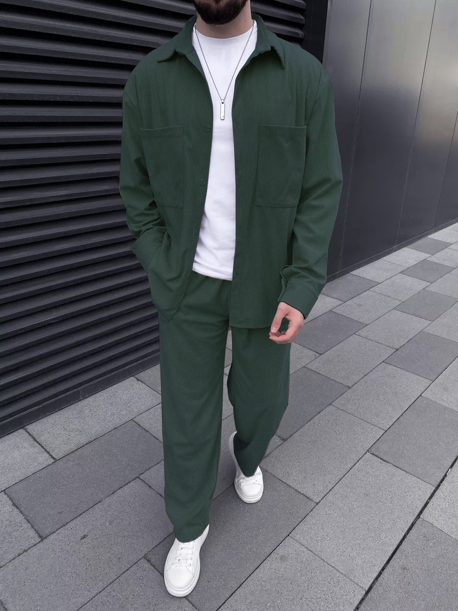Men's corduroy two-piece outfi - Embellish Knit reseña y precio