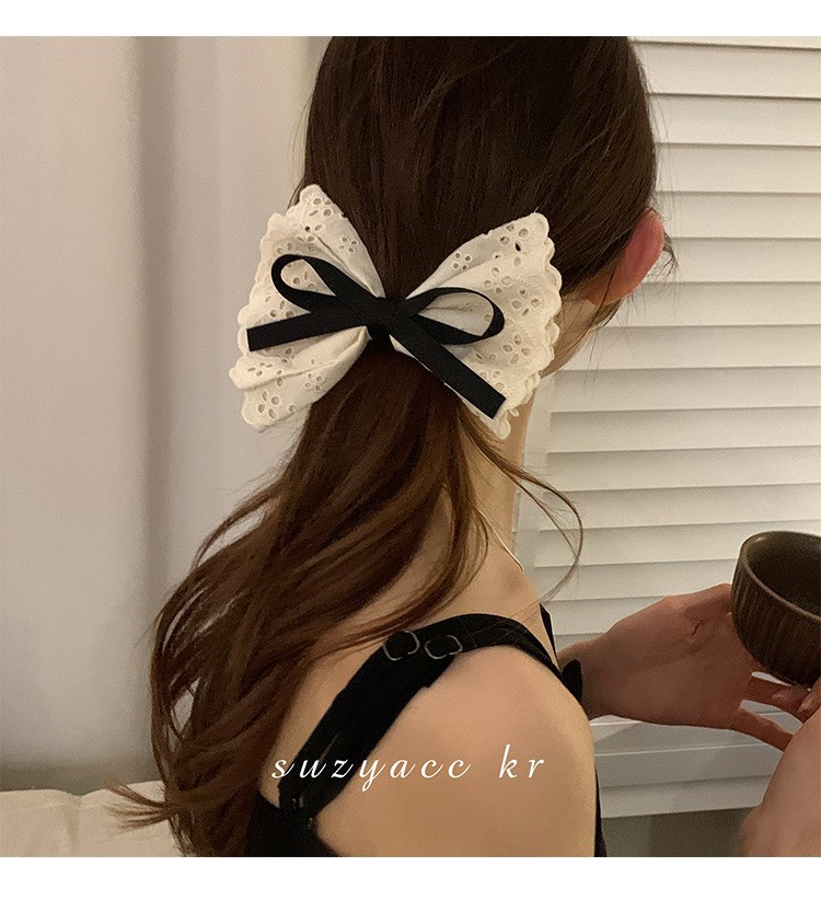 French retro double layered bo - Lace Ribbon Trim reseña y precio