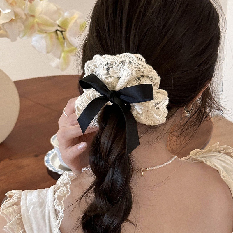 French retro double layered bo - Lace Ribbon Trim reseña y precio