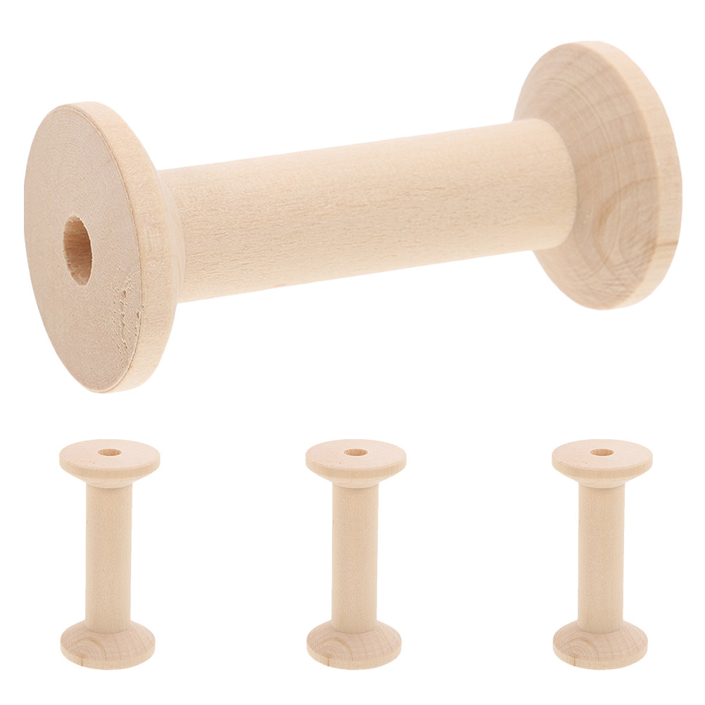 4Pcs Wooden Spool Set Large Ca - Embroidery Craft reseña y precio