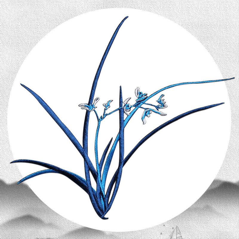 1 Piece 20CM X 18CM Orchid Emb - Applique Patch Flower reseña y precio