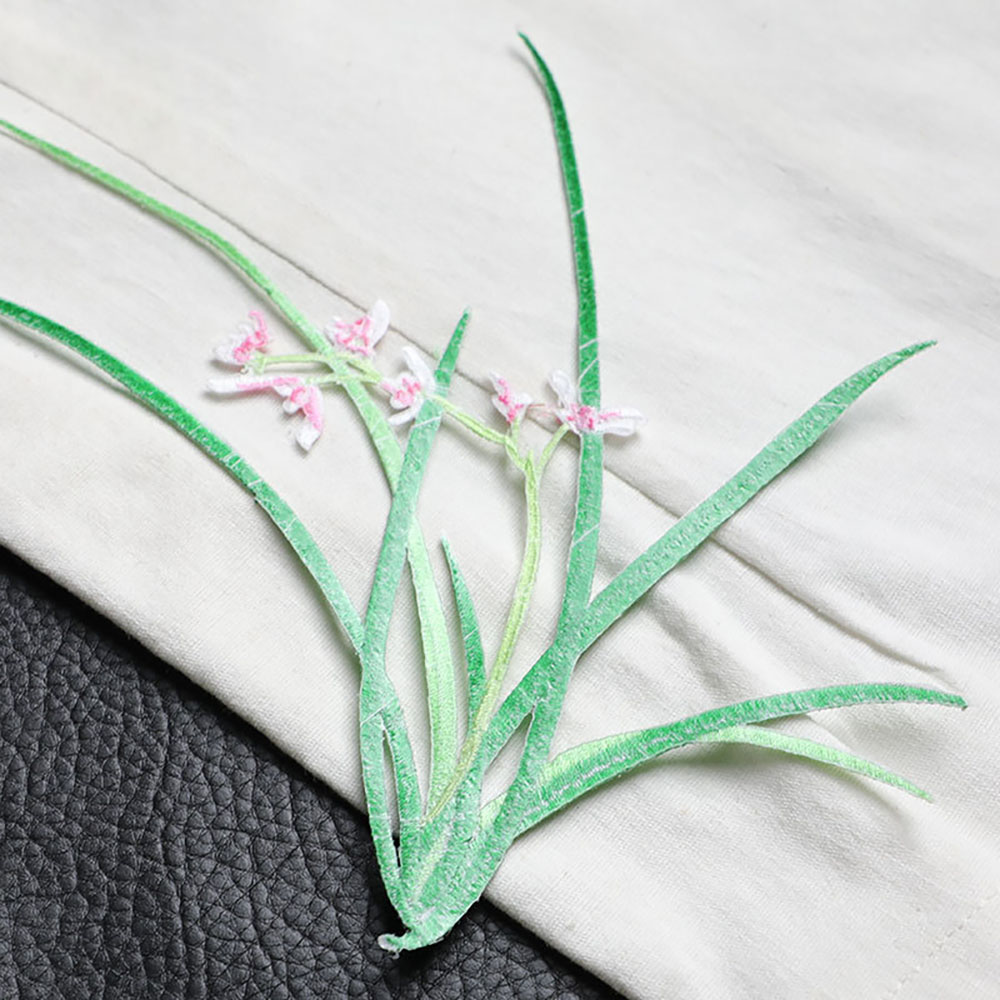 1 Piece 20CM X 18CM Orchid Emb - Applique Patch Flower reseña y precio